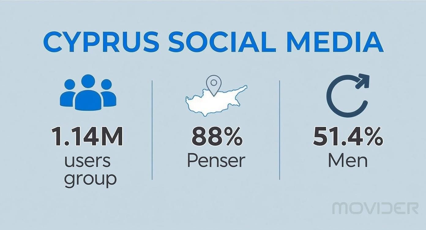 Infographic about social media cyprus