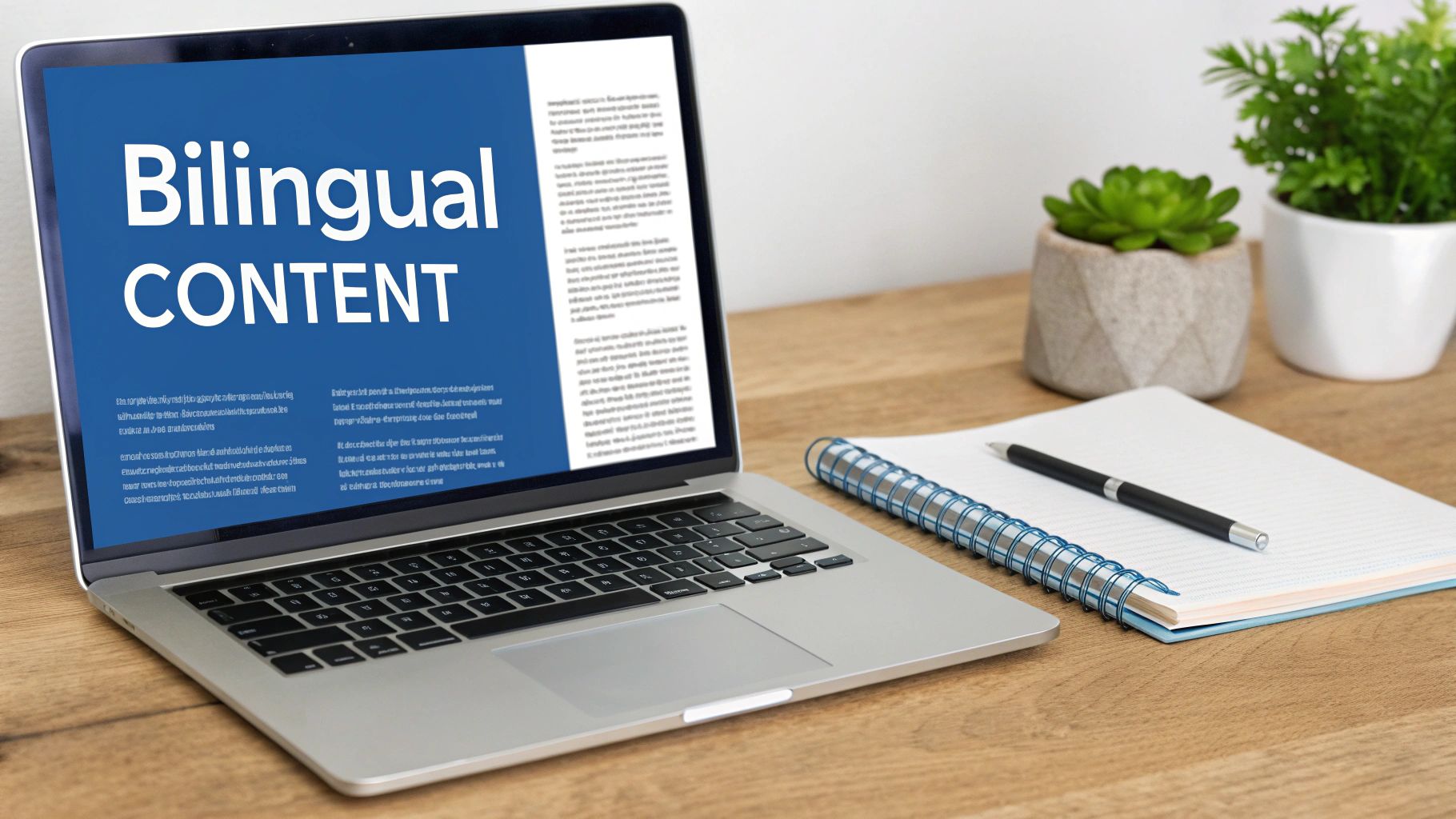 A split image showing the Greek and English alphabets, symbolizing the bilingual nature of content strategy in Cyprus.