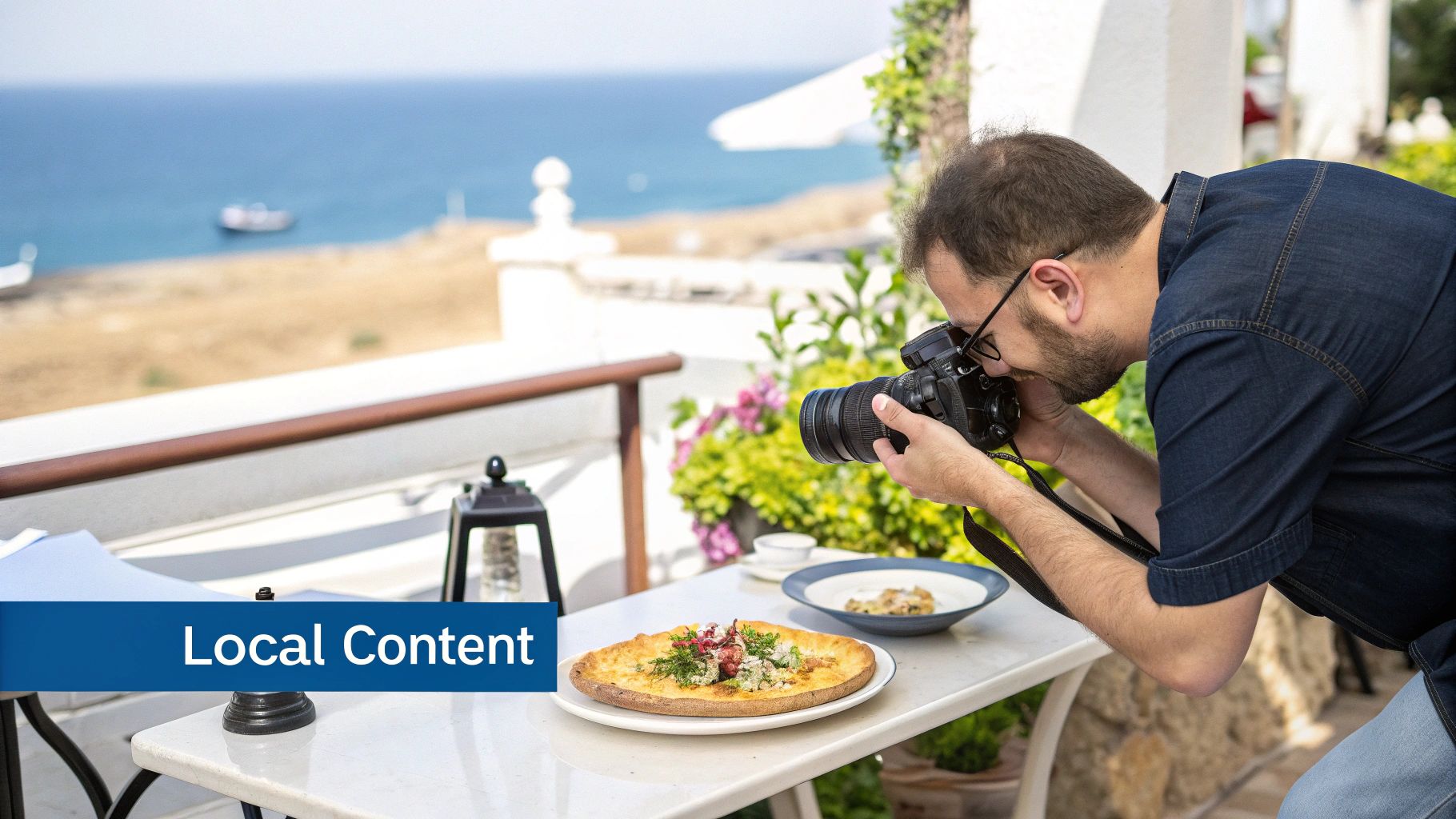 A person working on social media content for the Cyprus market.
